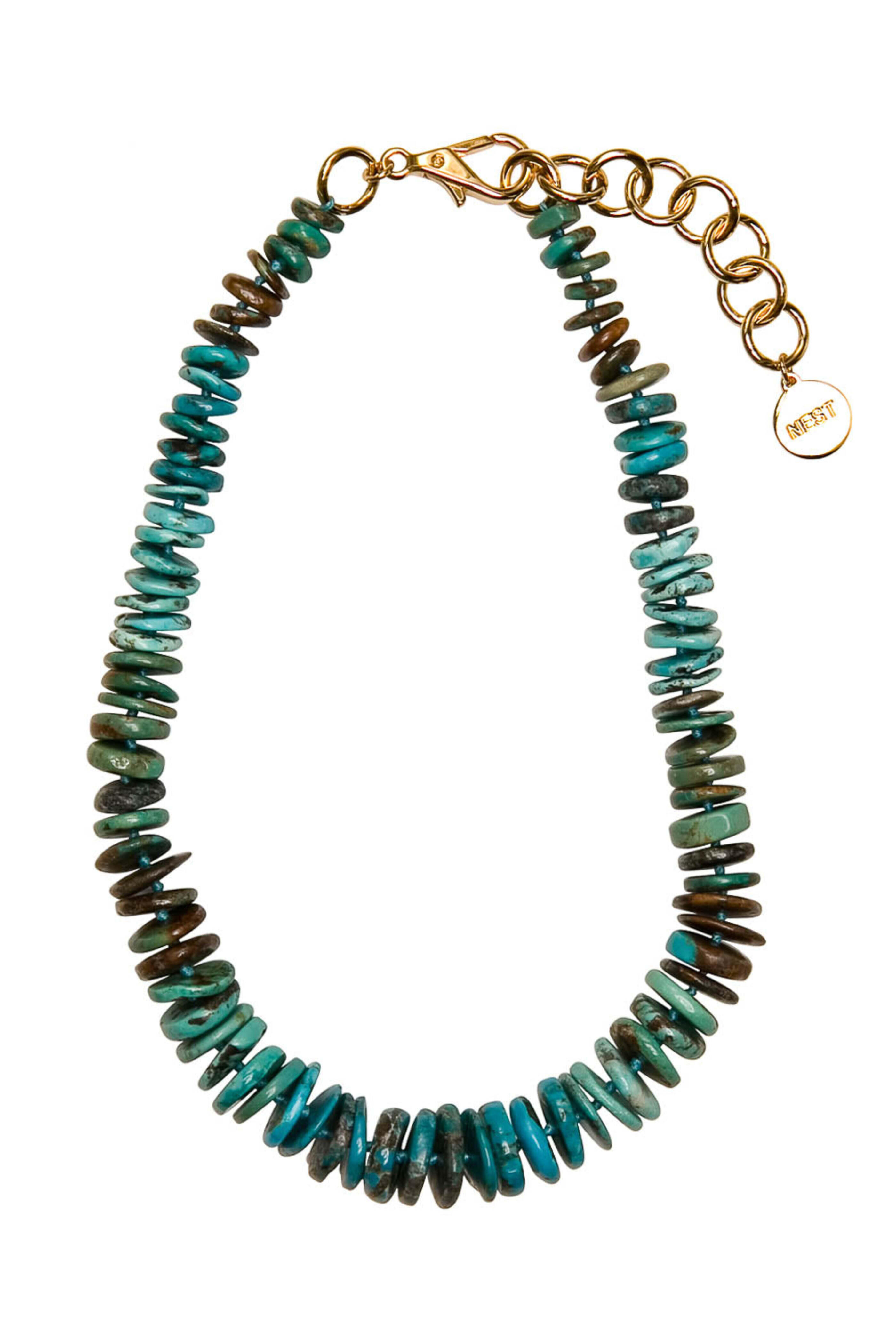 Nest Jewelry - Multi Color Turquoise Beaded Short Necklace