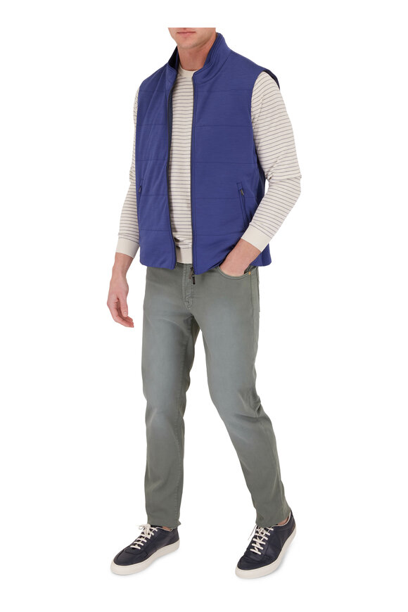 Maurizio Baldassari - Royal Blue Wool Jersey Vest