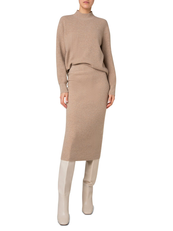 Akris Punto - Caramel Wool & Cashmere Quarter Zip Pullover