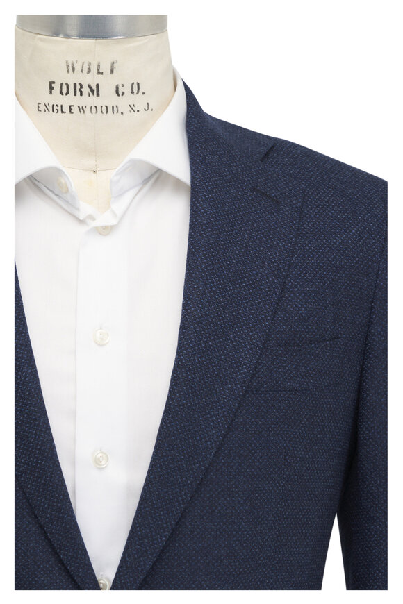 Atelier Munro - Tonal Blue Textured Wool Sportcoat