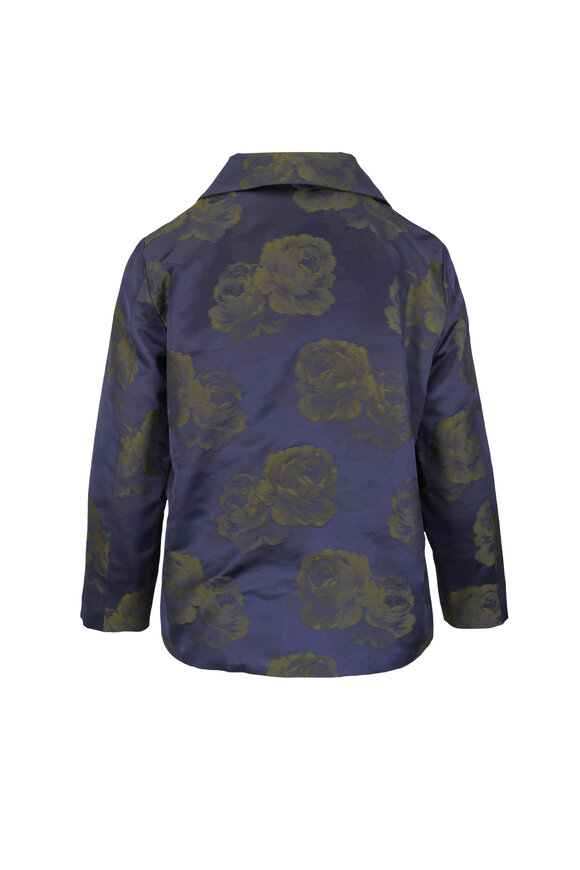 Peter Cohen Trek Blue Silk Floral Camo Jacket - view 2