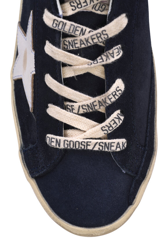 Golden Goose - Super-Star Classic Blue & White Suede Sneaker   