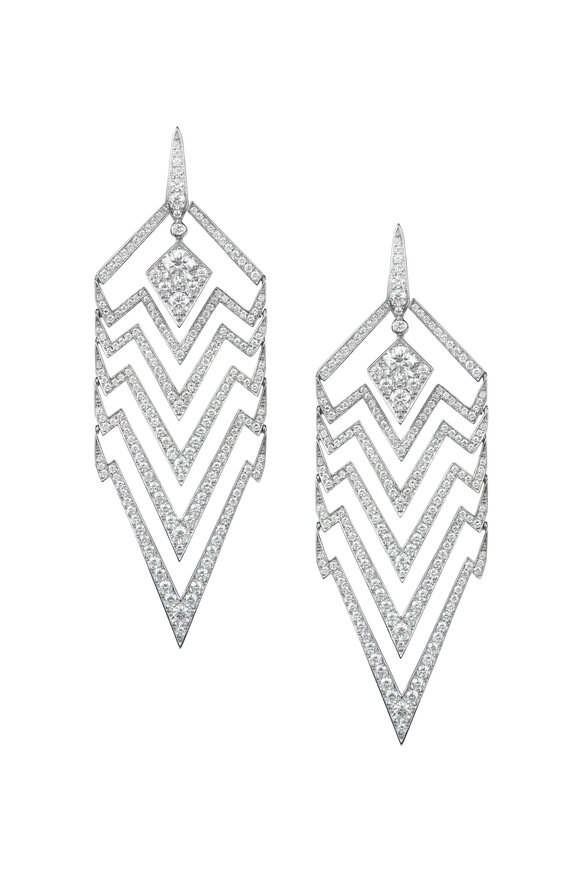 Stephen Webster - 18K White Gold Pavè Lady Stardust Earrings