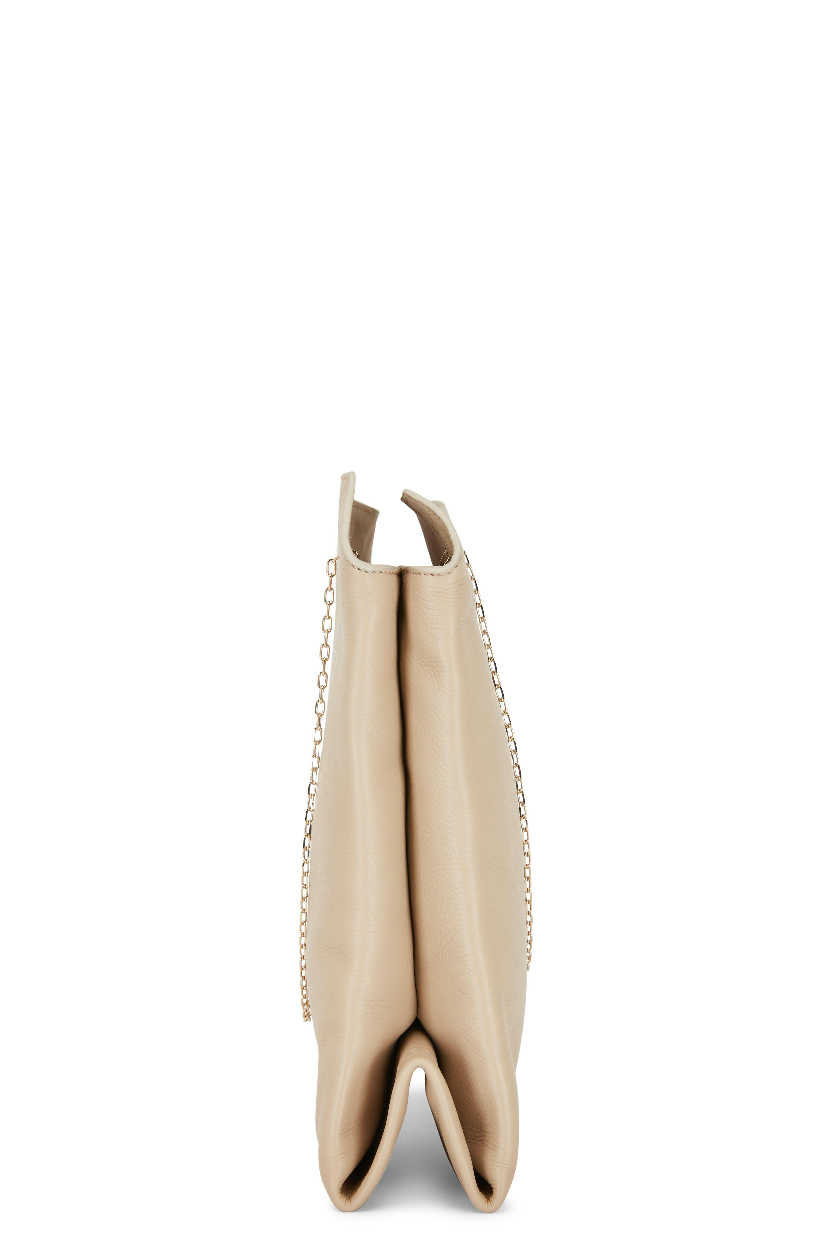The Row - Cream Silk Leather Small Lunch Bag | Mitchell Stores