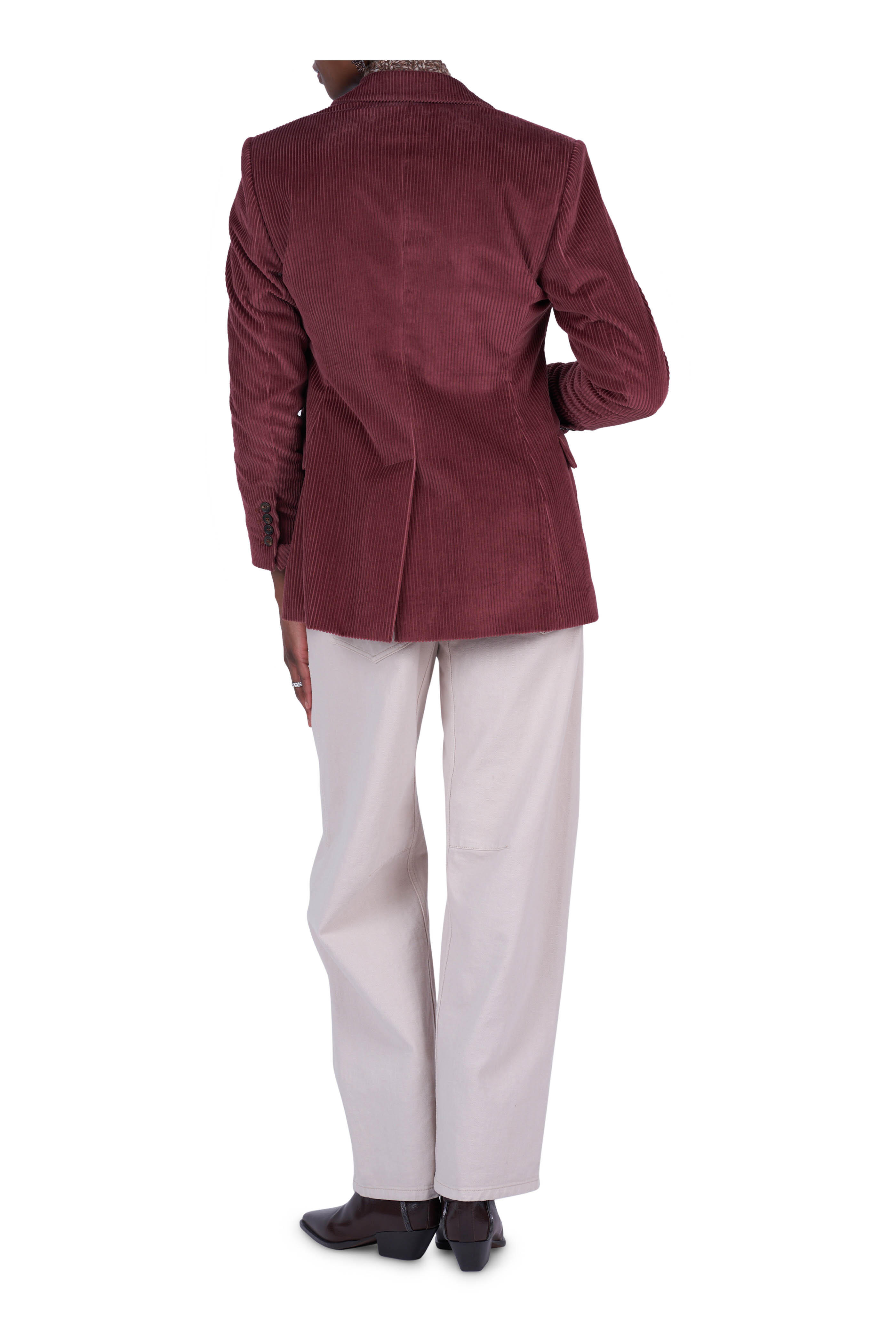 Brunello Cucinelli - Burgundy Cotton Corduroy Double