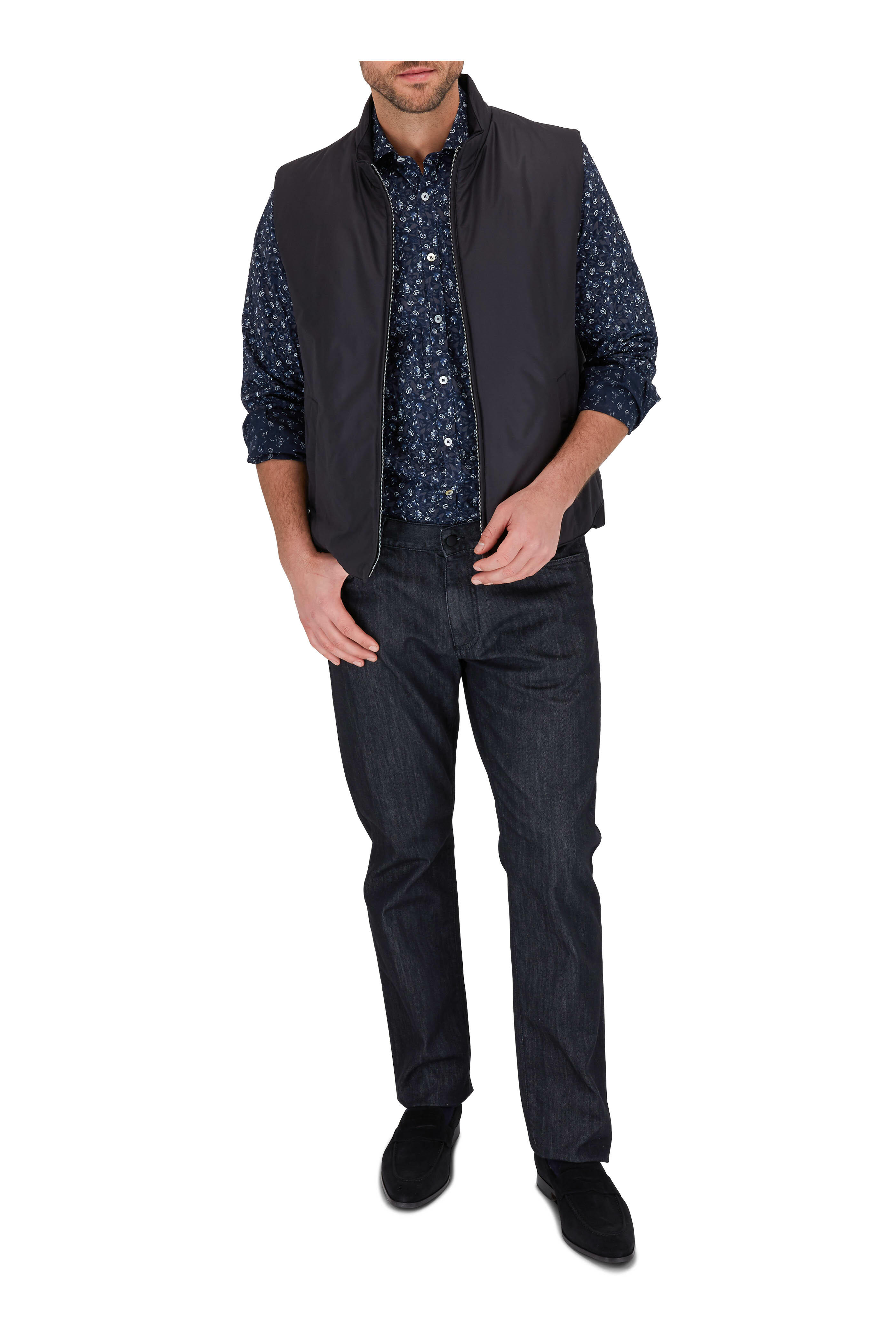 Canali - Washed Black Five Pocket Jean