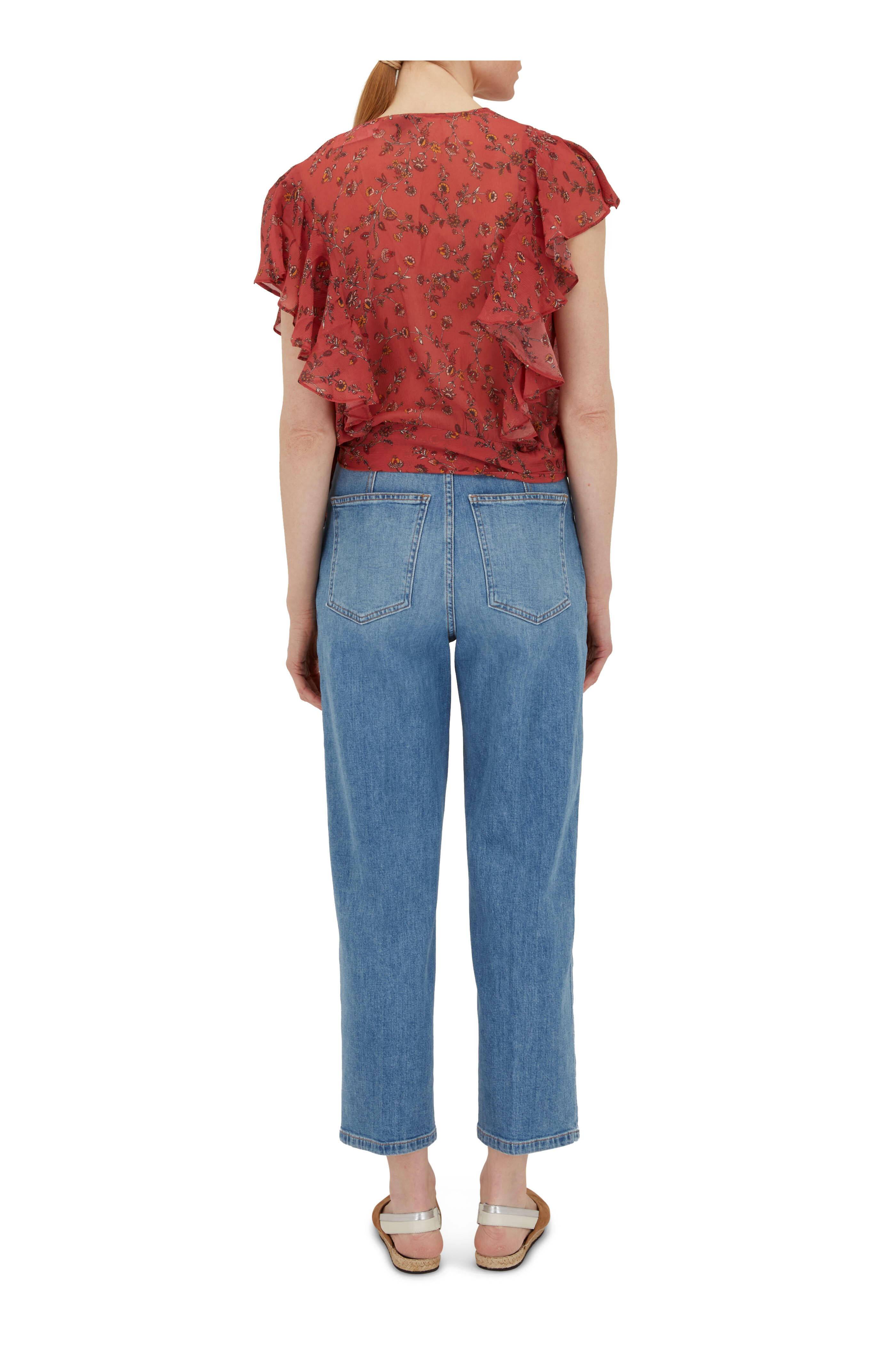 Veronica Beard - Crosbie Cropped Wide Leg Jean
