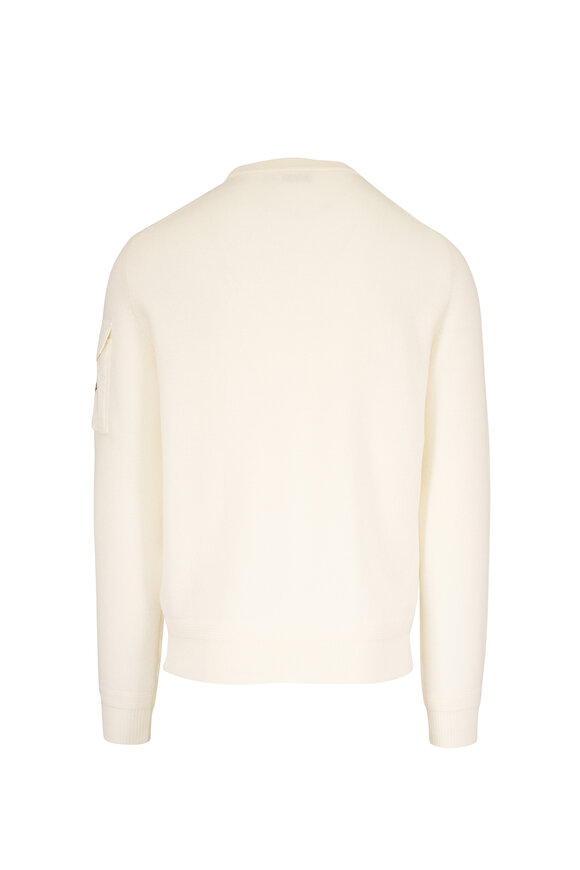 Moncler White Wool Crewneck Sweater - view 3