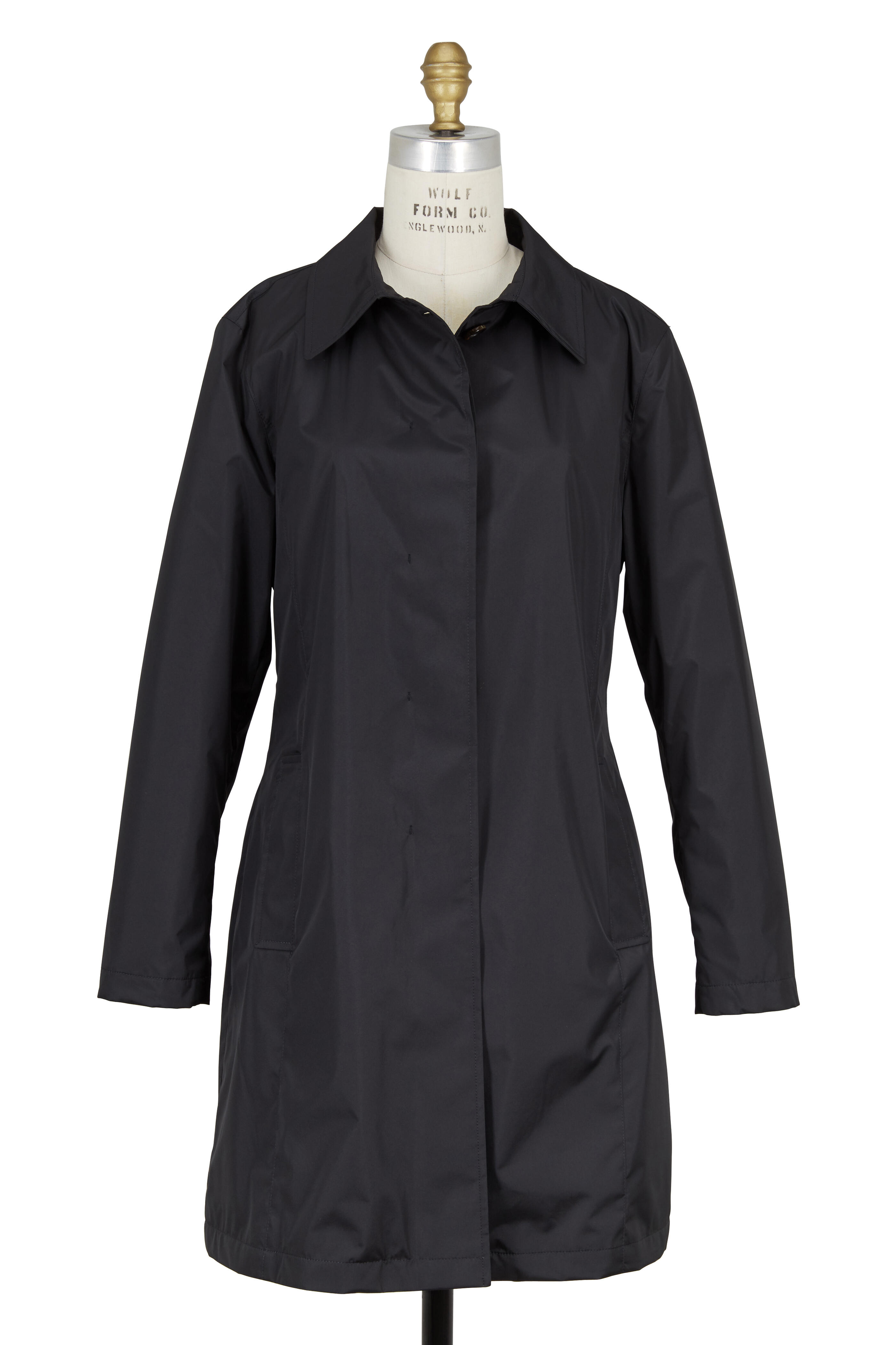 Sealup - Black Single Breasted Fitted Raincoat
