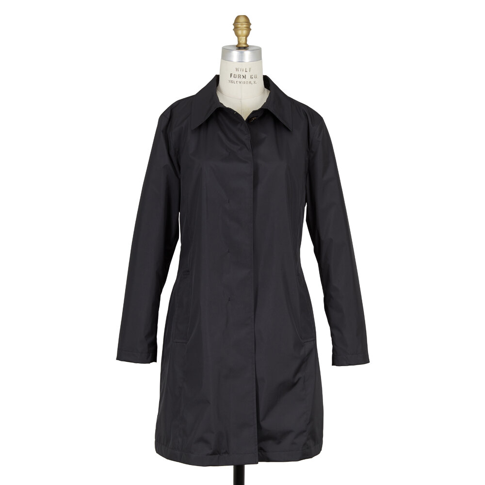 Sealup - Black Single Breasted Fitted Raincoat | Mitchell Stores