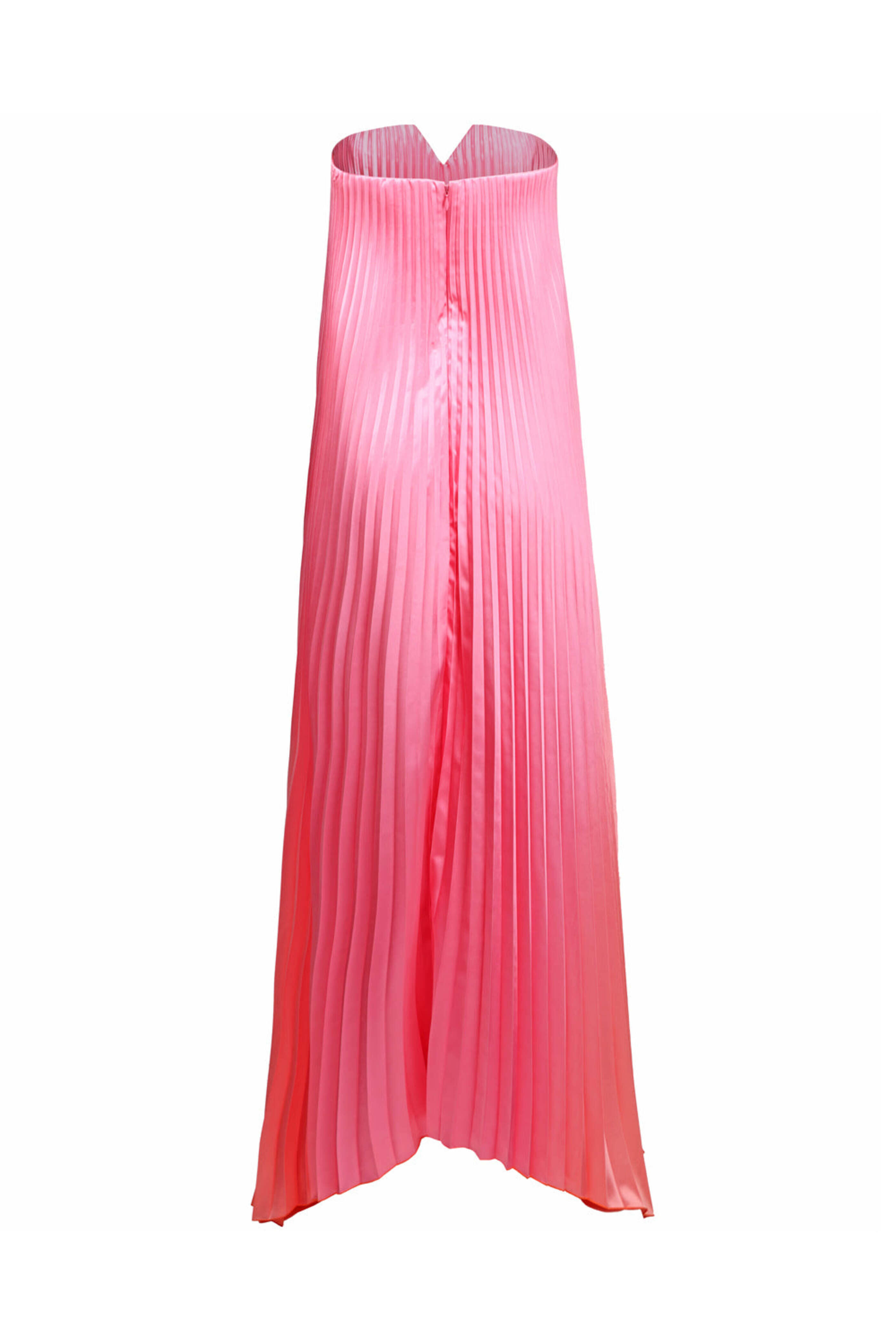 L'Ide Woman - Sunset Ombre Pleated Black Tie Gown