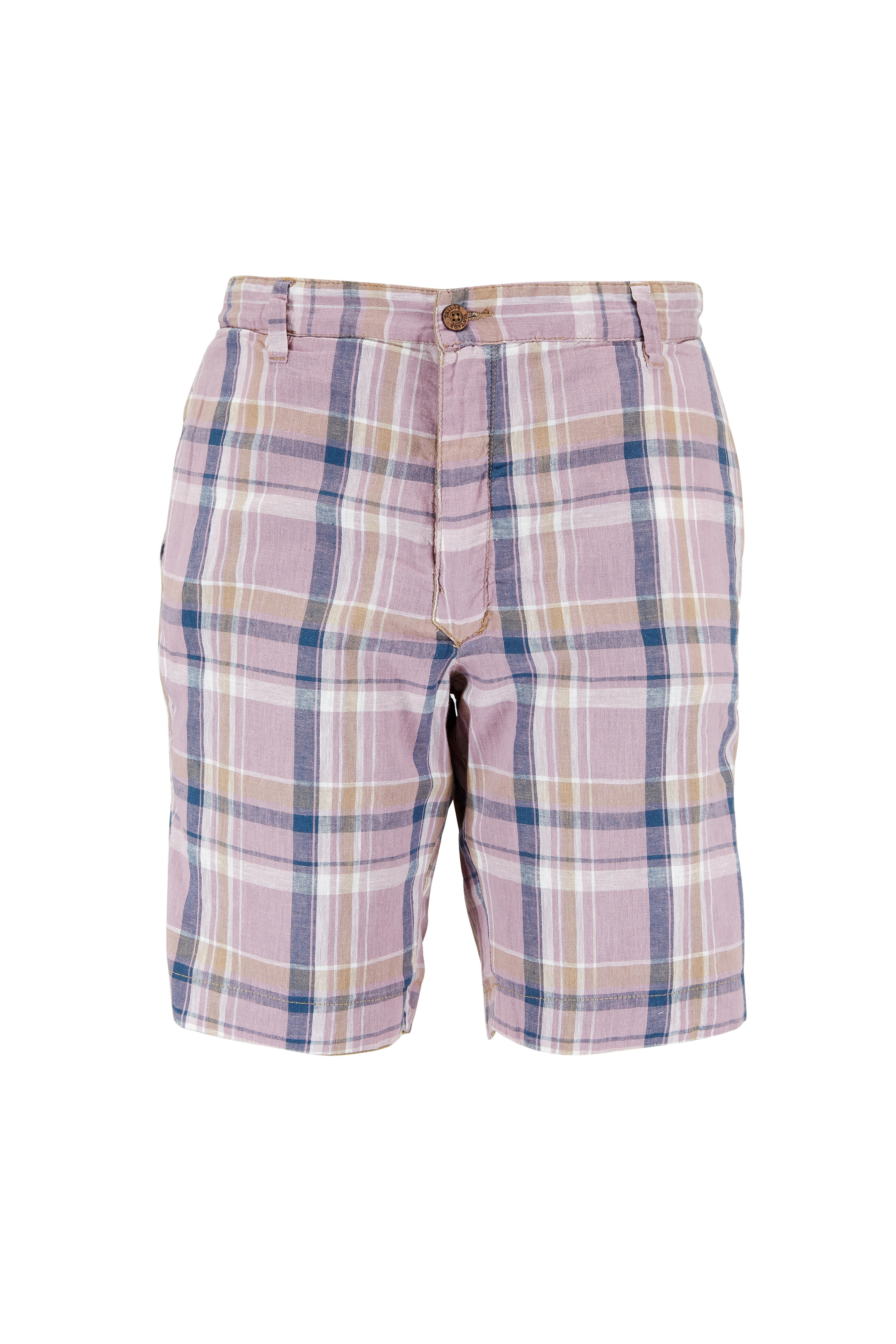Tailor Vintage - Elmwood Taupe & Desert Plaid Reversible Shorts