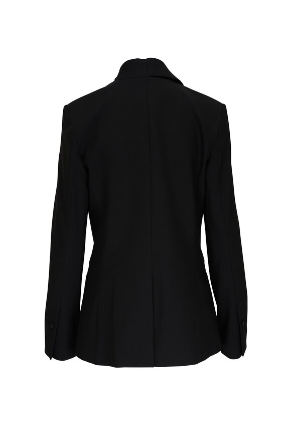 TWP - Bianca Black Wool Twill Asymmetric Jacket 