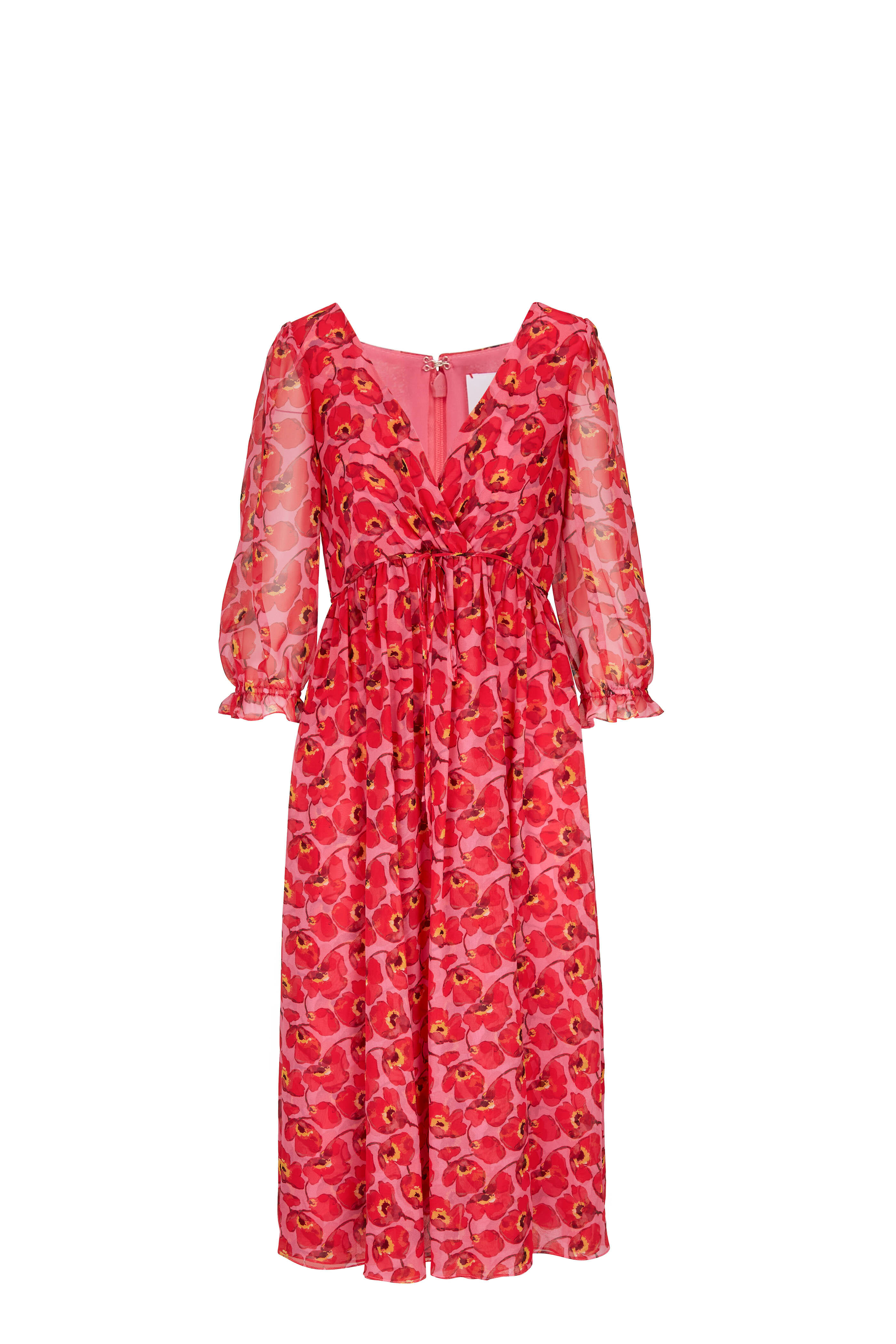 Carolina Herrera - Poppy Floral Silk Dress | Mitchell Stores