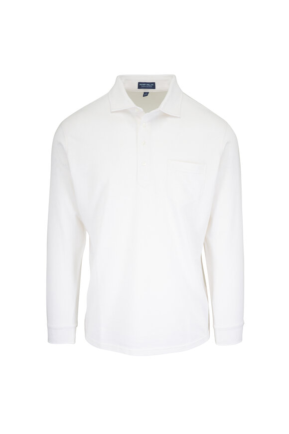 Peter Millar Crown Crafted Amble Almond Cotton & Cashmere Polo - view 1