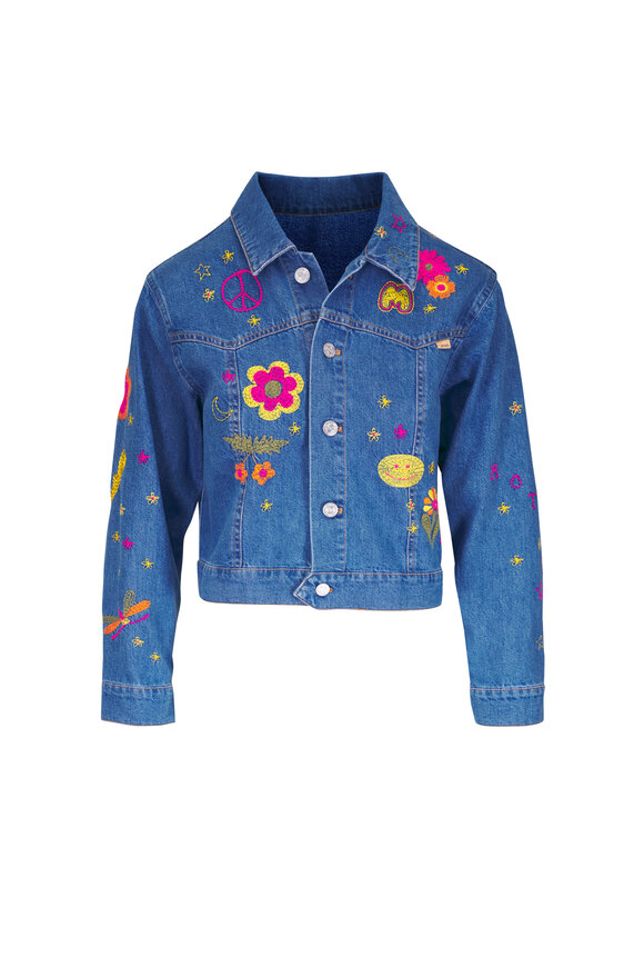Mother The Heyday Hodgepodge Cropped Denim Jacket