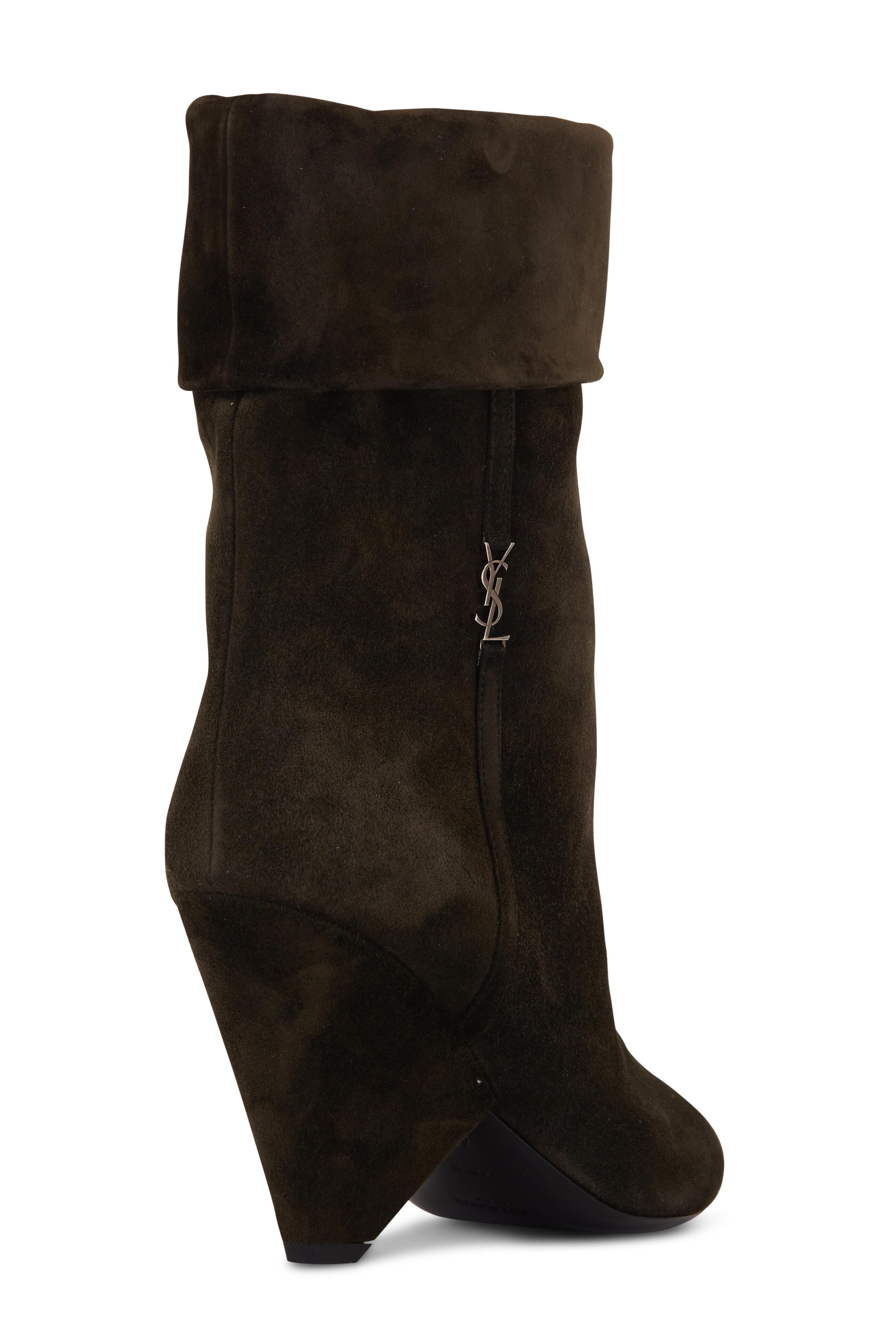 Saint Laurent - Liz Sable Suede Boot, 85mm