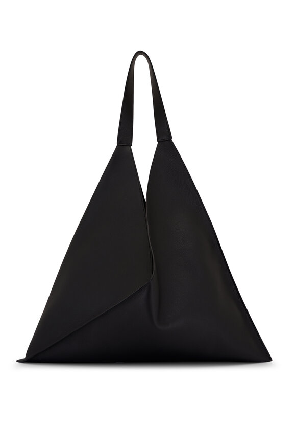 Khaite - The Sara Black Pebbled Leather Tote Bag