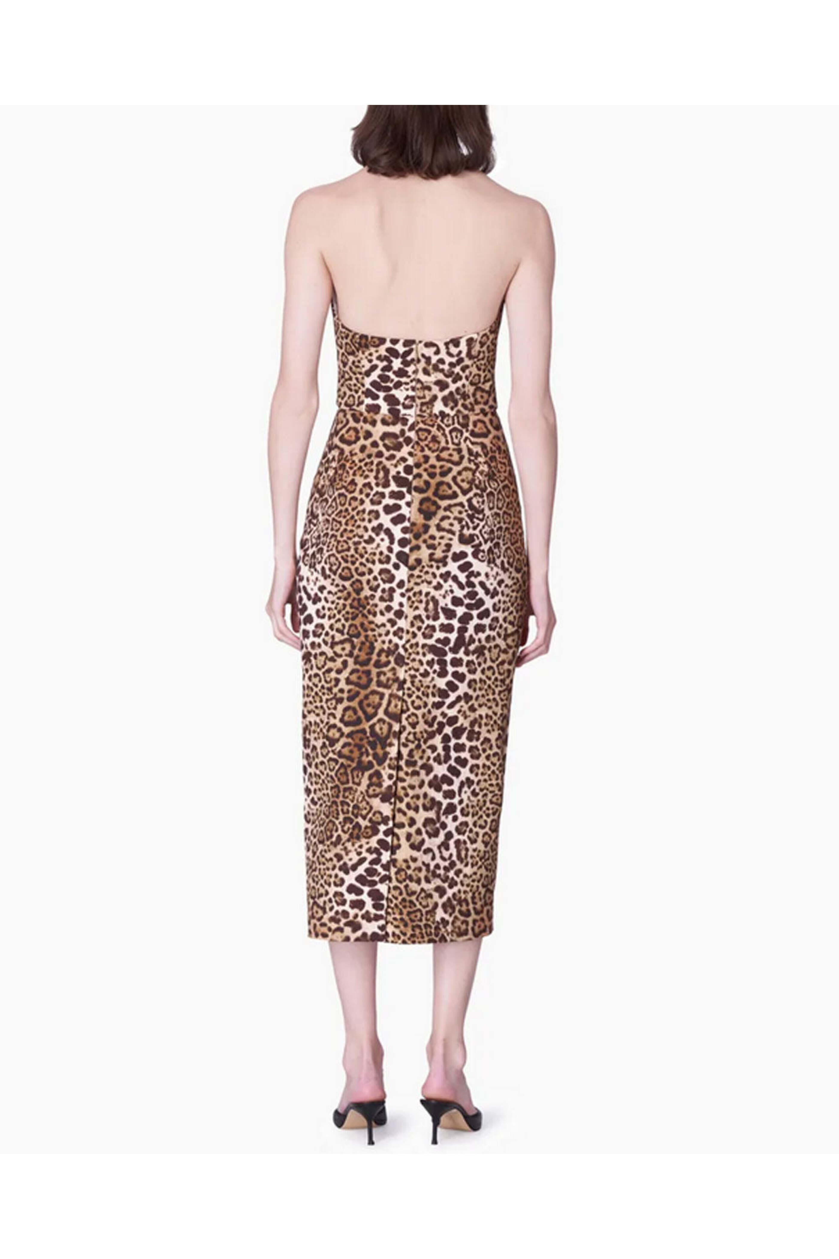 Carolina Herrera - Leopard Print Halter Midi Dress