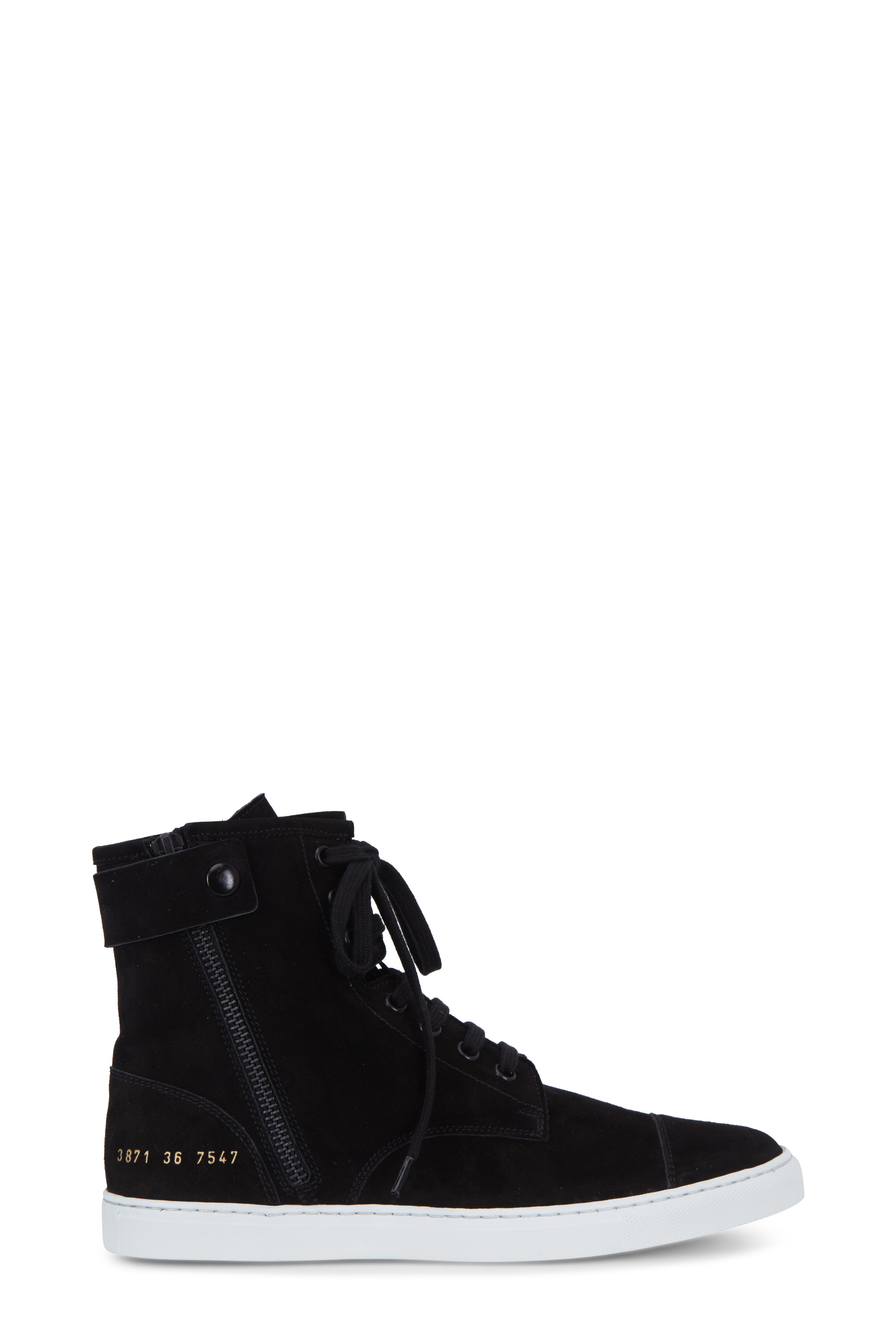 Woman by Common Projects - Women's Training Black Suede High Top Sneaker