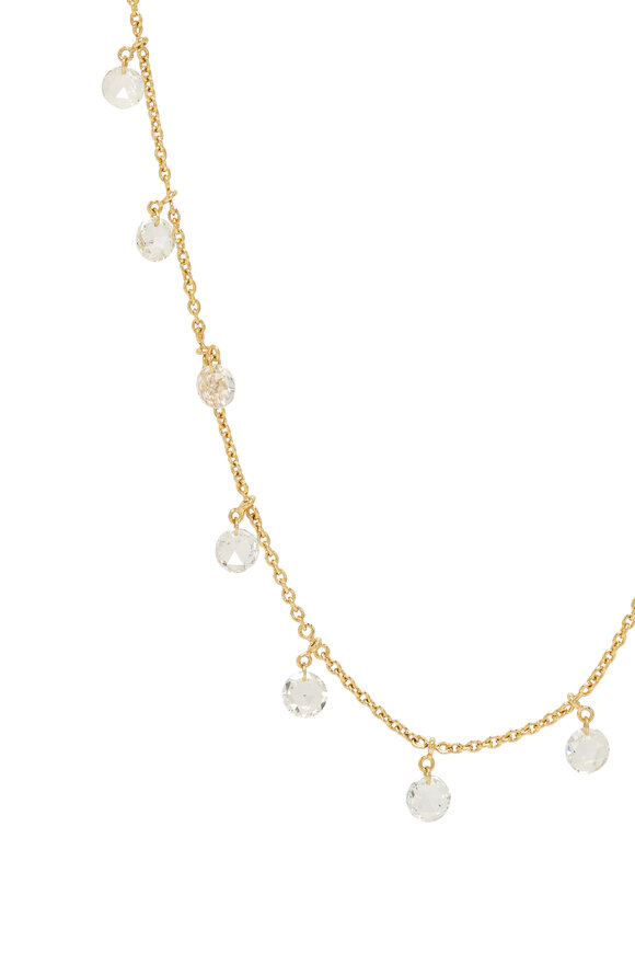 Kai Linz - Yellow Gold Diamond Drop Necklace