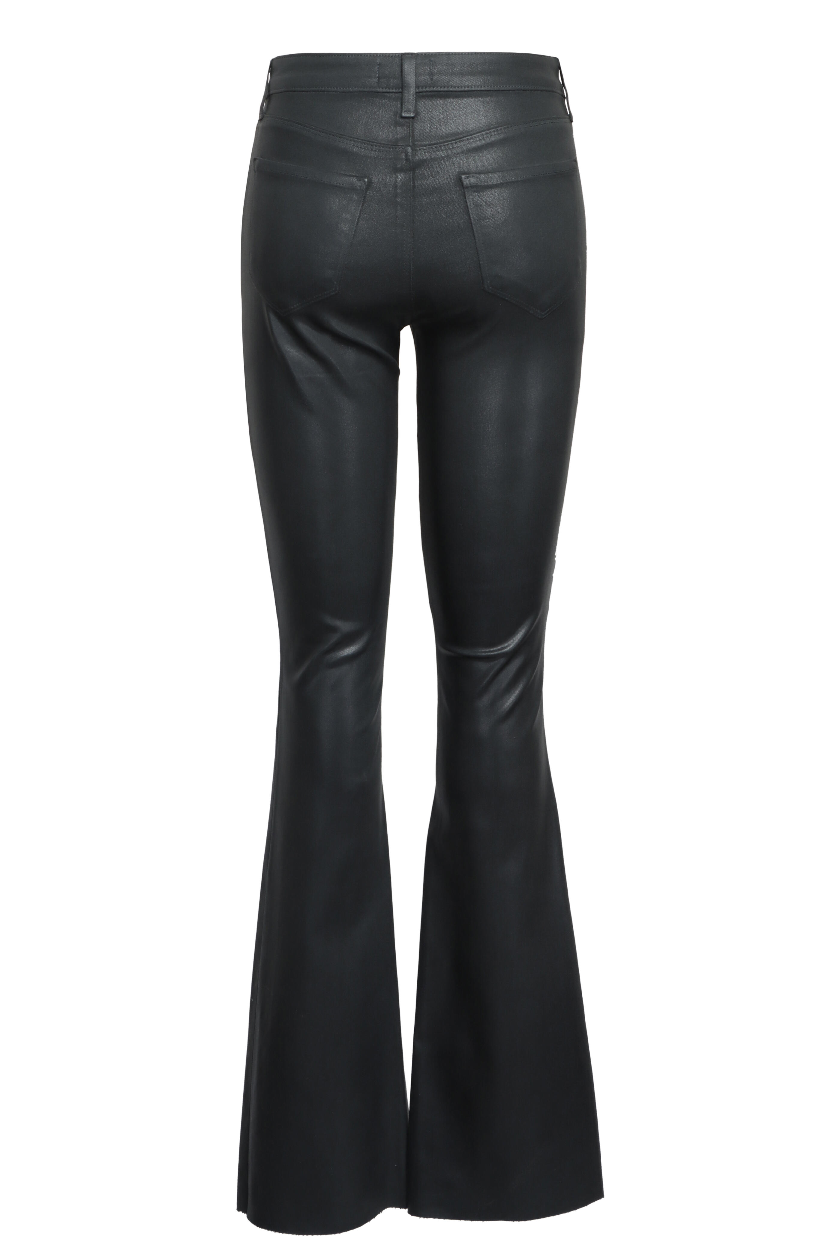 L'Agence - Ruth High Rise Dark Slate Coated Straight Jean