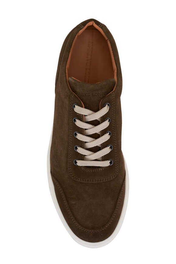 Harrys of London - Nimble Military Green Suede Sneaker 