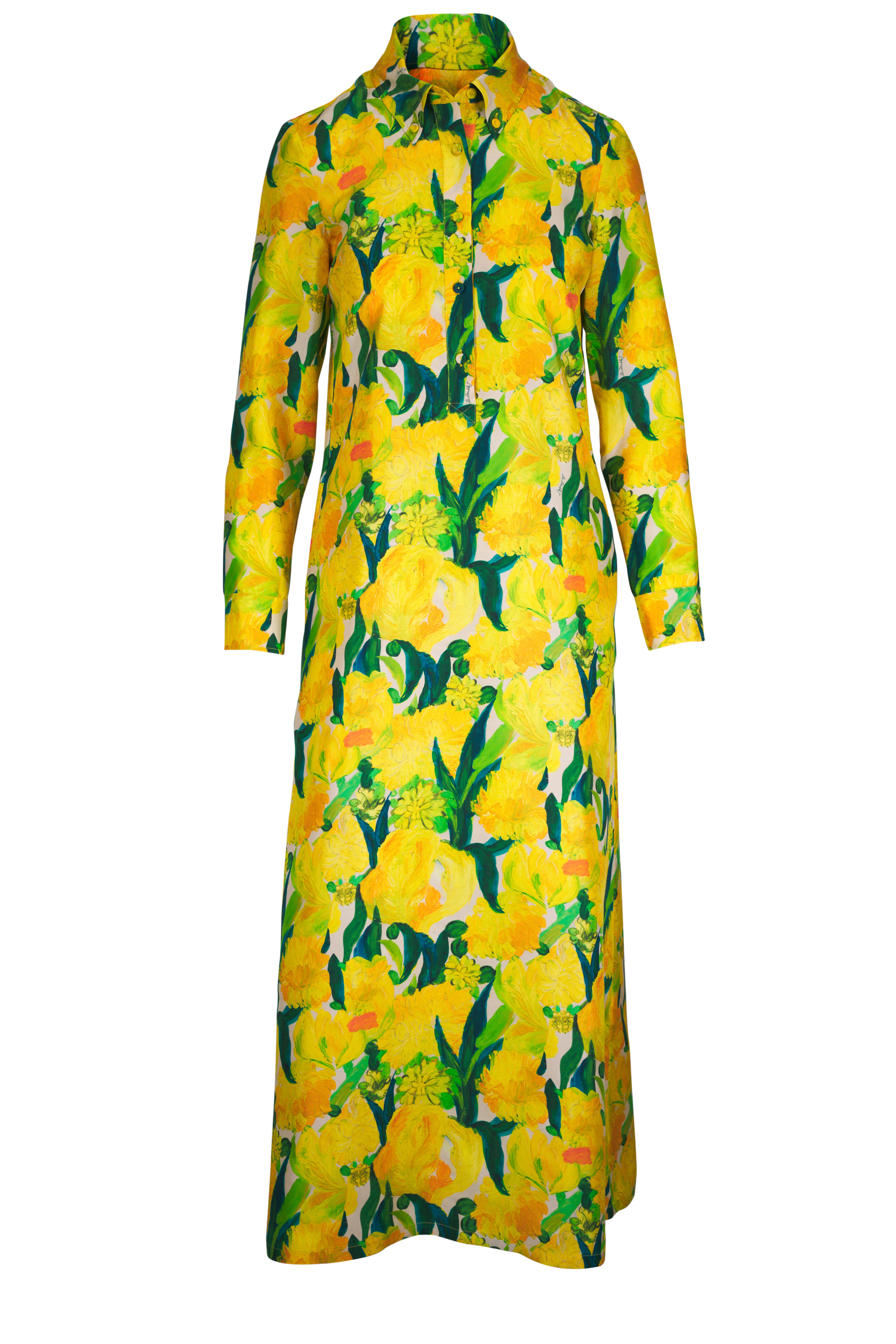 La DoubleJ - Chemise Silk Twill Zesty Swing Dress