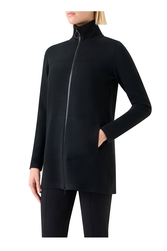 Akris Punto Black Contrast Trim Cardigan - view 4
