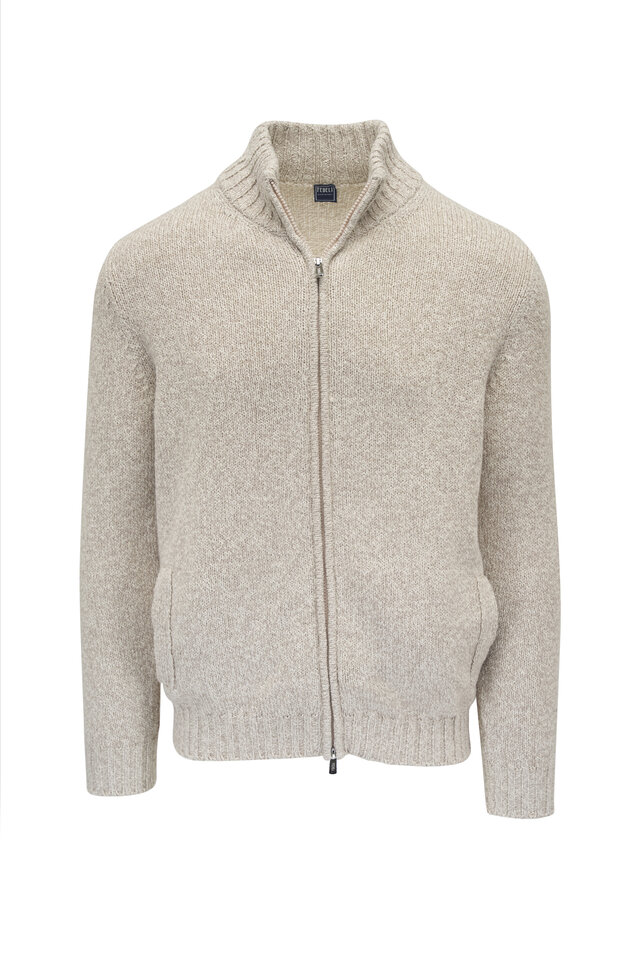 Favonio Slim Cashmere Long Sleeve Sweater in iconic colors
