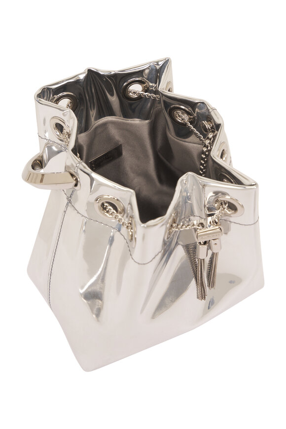 Jimmy Choo Bon Bon Silver Mirror Top Handle Bag - view 4