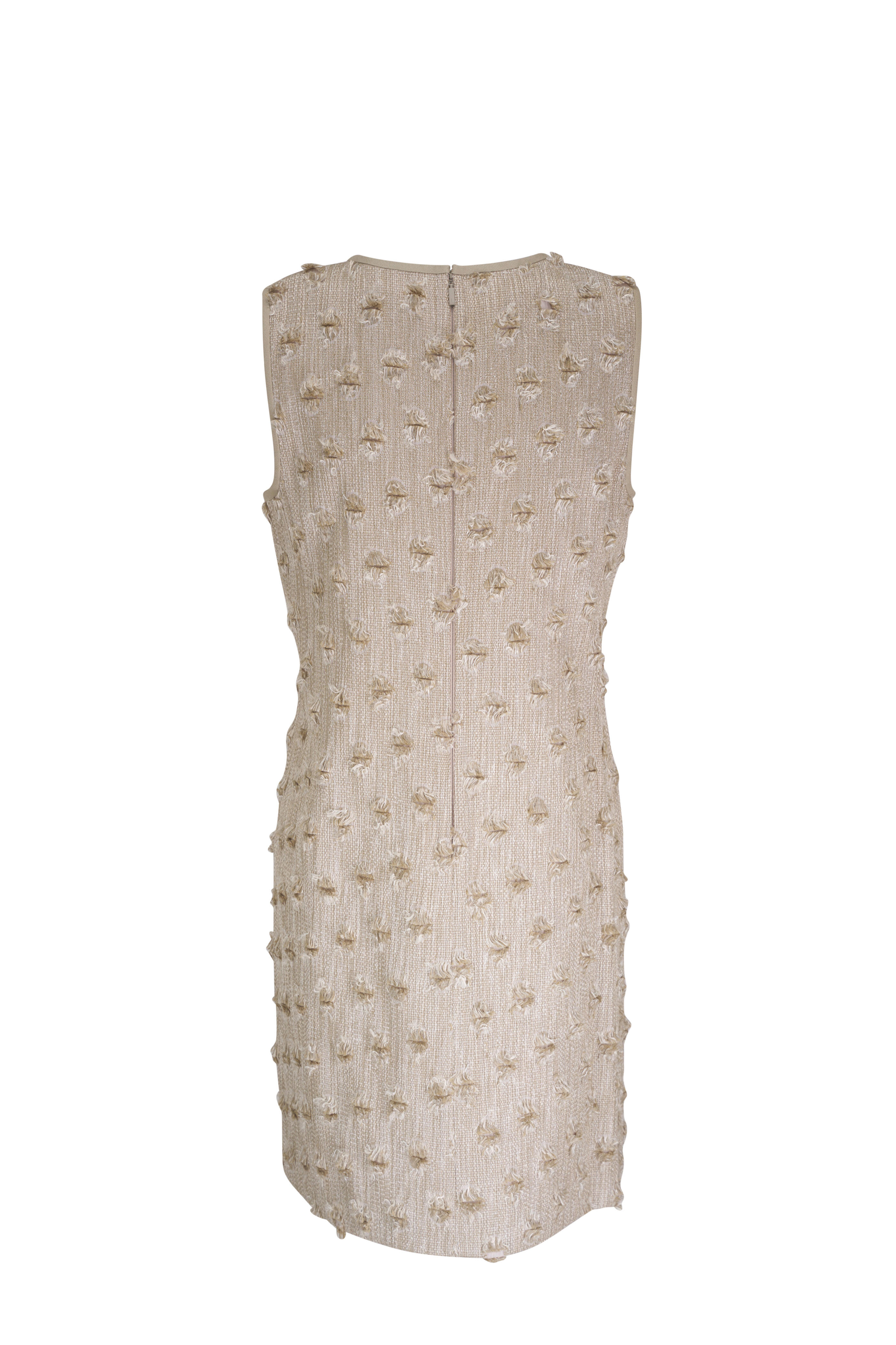 Lafayette 148 New York - Iridescent Fringed Dot Jacquard Shift Dress