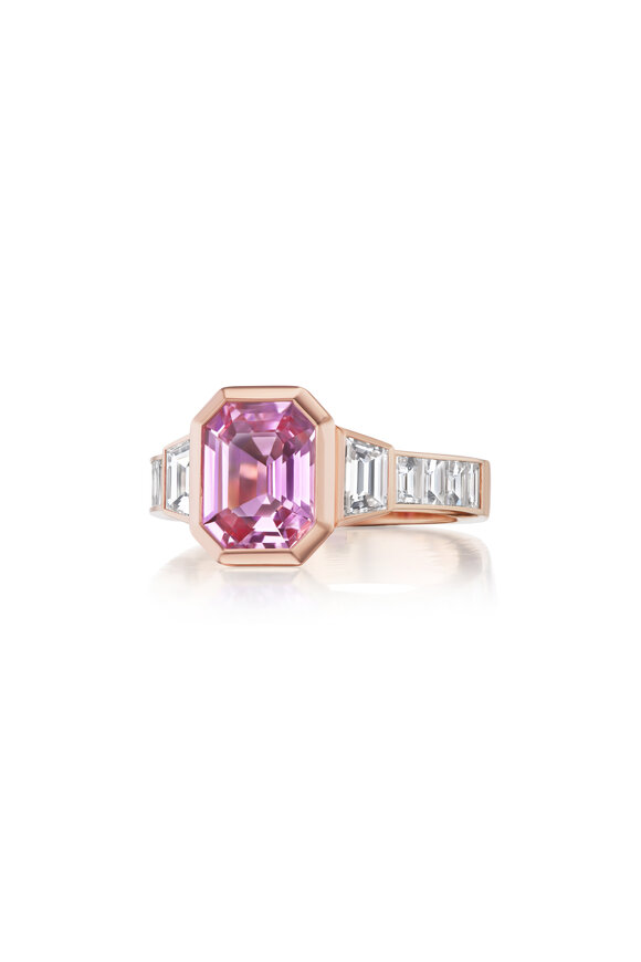 Nam Cho 18k Ceylon Pink Sapphire & Diamond Cocktail Ring - view 1