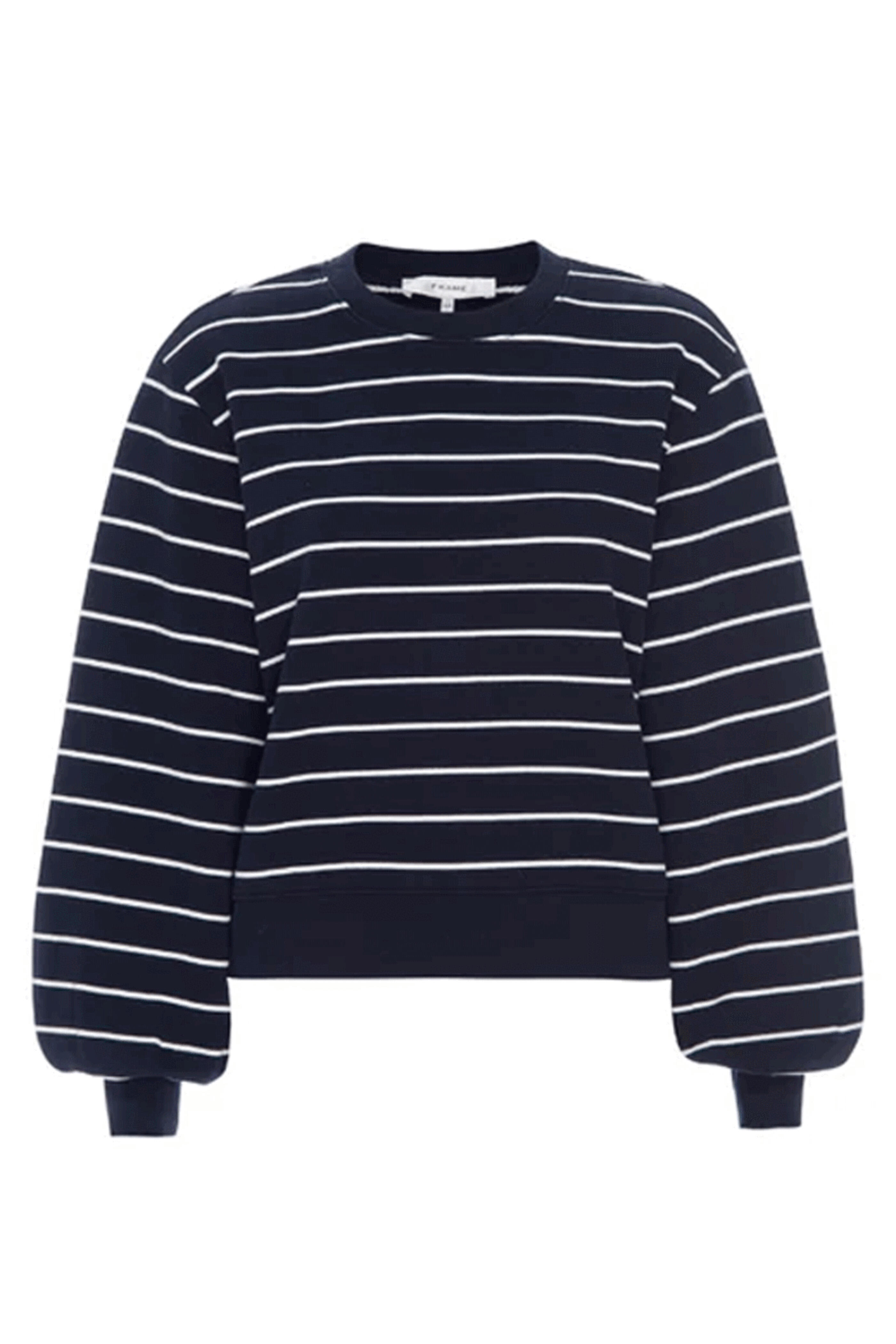 Frame - Navy Multi Blouson Sleeve Sweatshirt