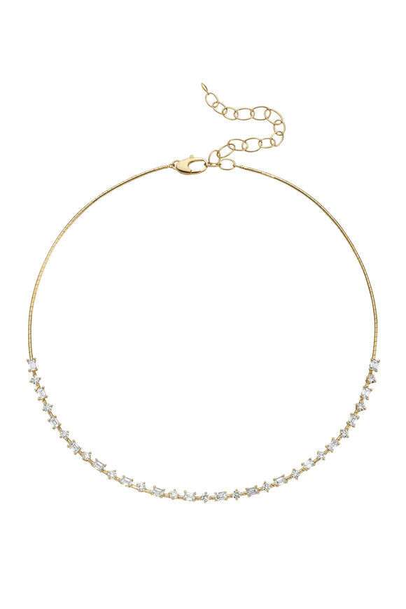 Mattia Cielo Mix Diamond Collar Necklace