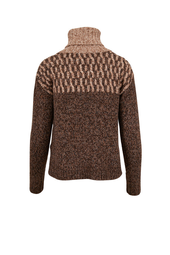 Veronica Beard - Bia Brown Multi Turtleneck Sweater