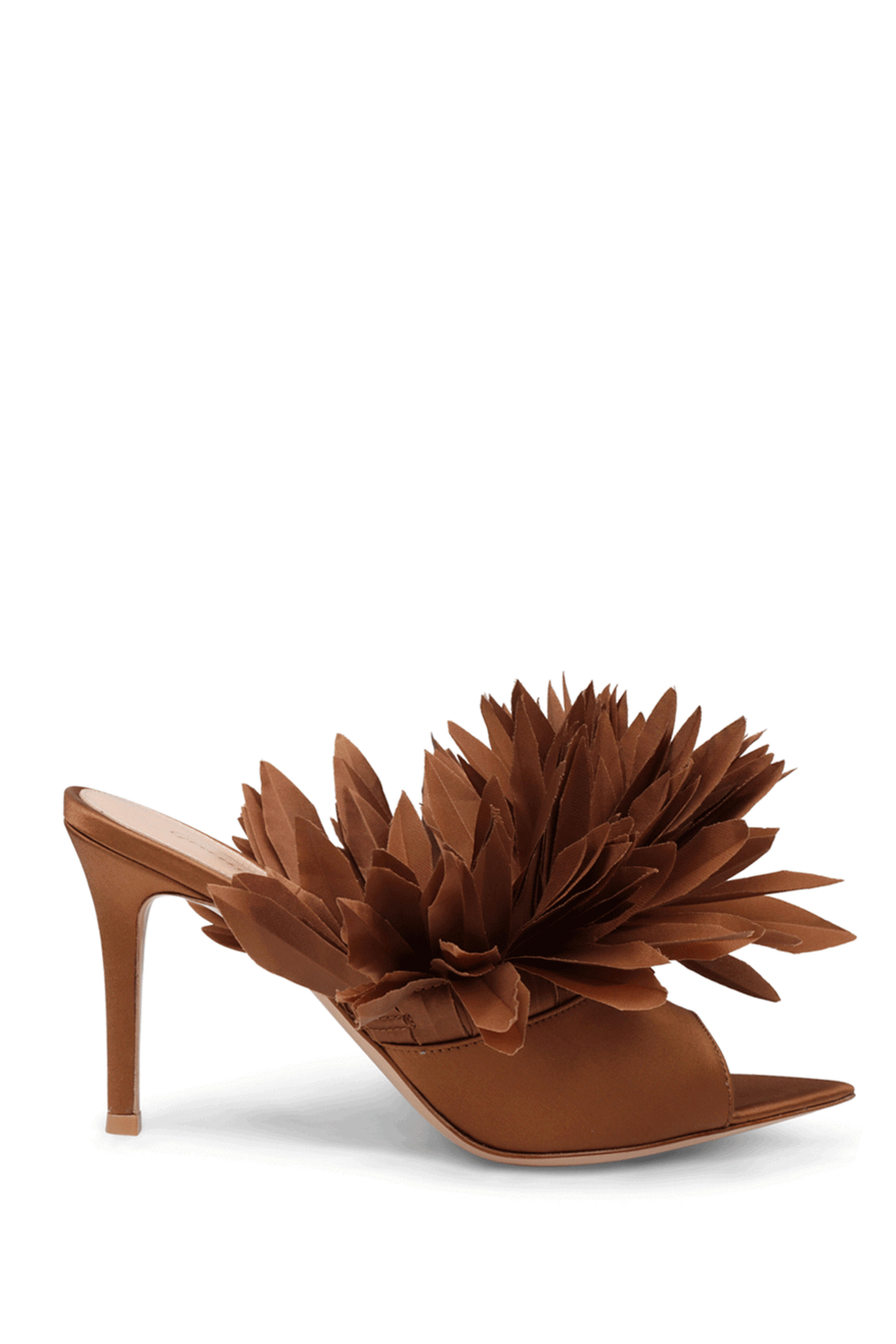 Gianvito Rossi - Daniah Crepe Mule in Chocolate | Mitchell