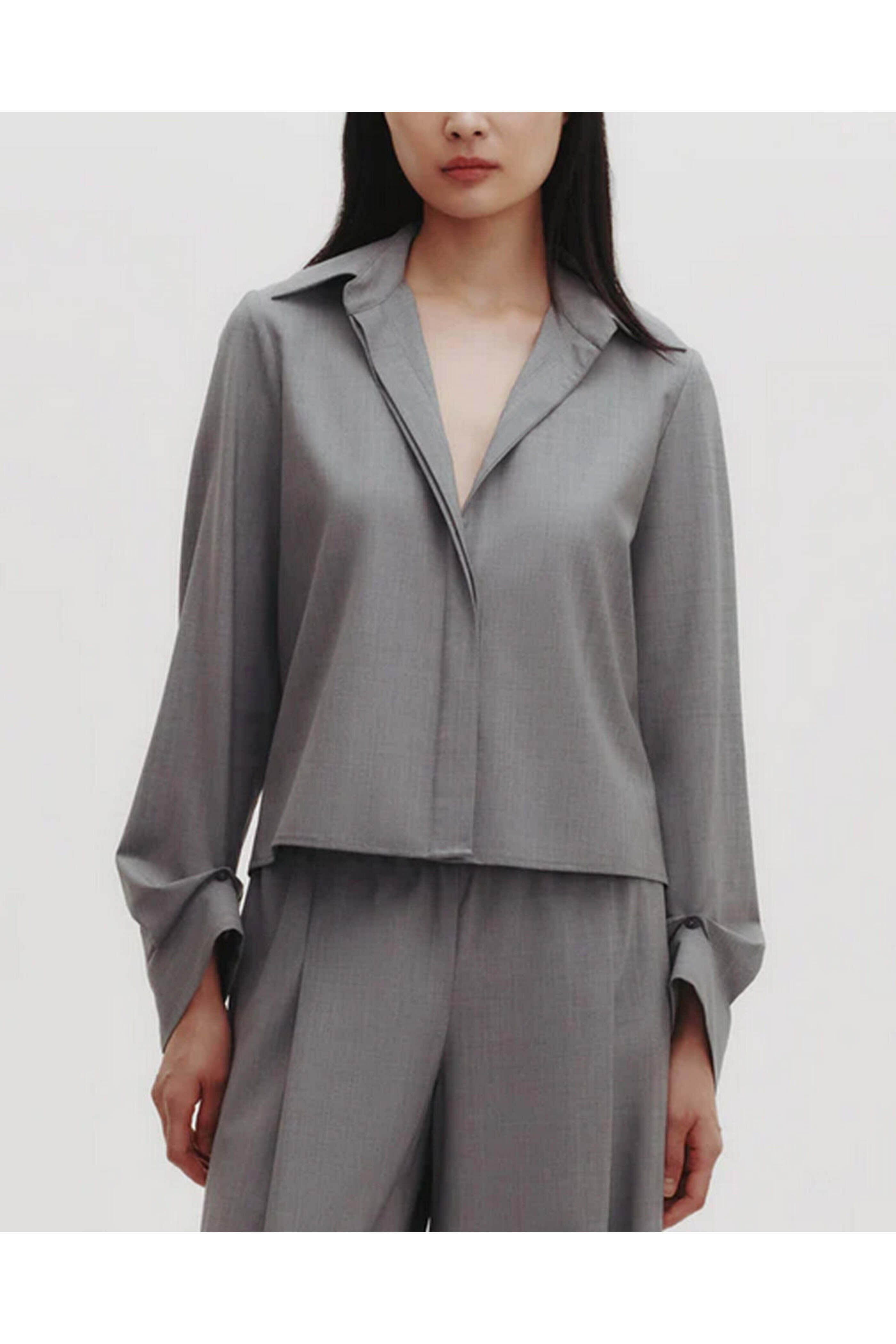 ［完売品］Tie.Me button up T-shirt-GRAY button up T-shirt-dot – Tie.Me