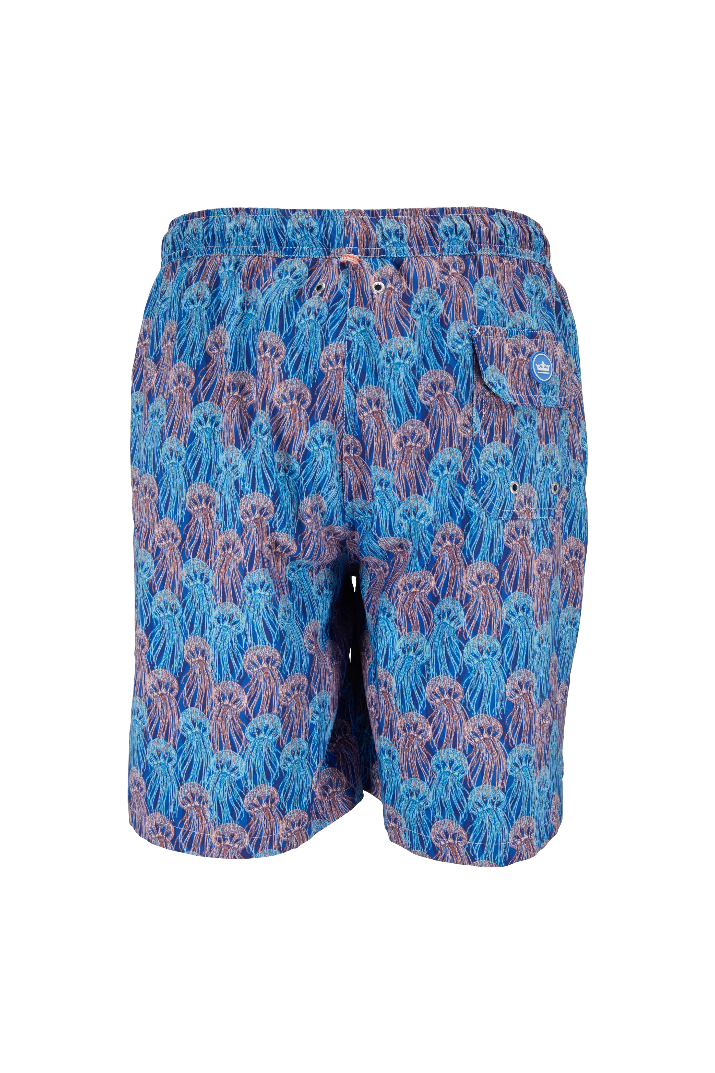 Peter Millar - Seaside Navy Jellies Print Swim Trunks