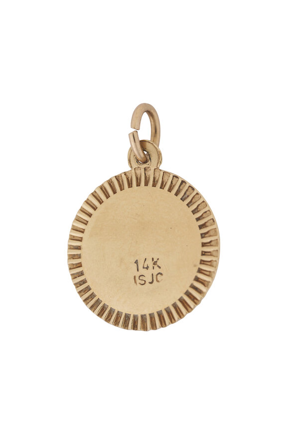 Vintage Collection 14k Yellow Gold Gemini Pendant - view 2