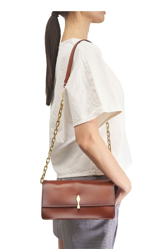 Christian Louboutin Bettina Calf Leather Chain Clutch - view 2