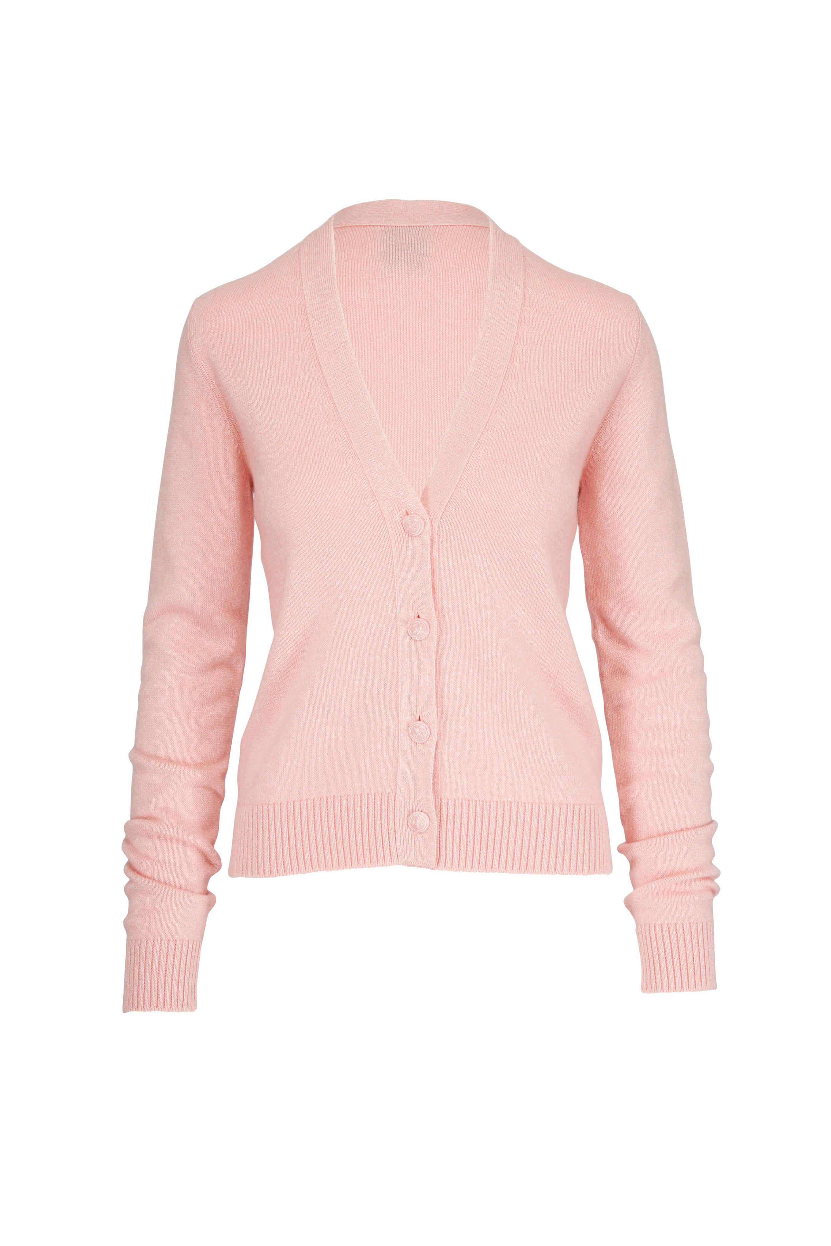 Barrie - Light Pink Ribbed Cardigan