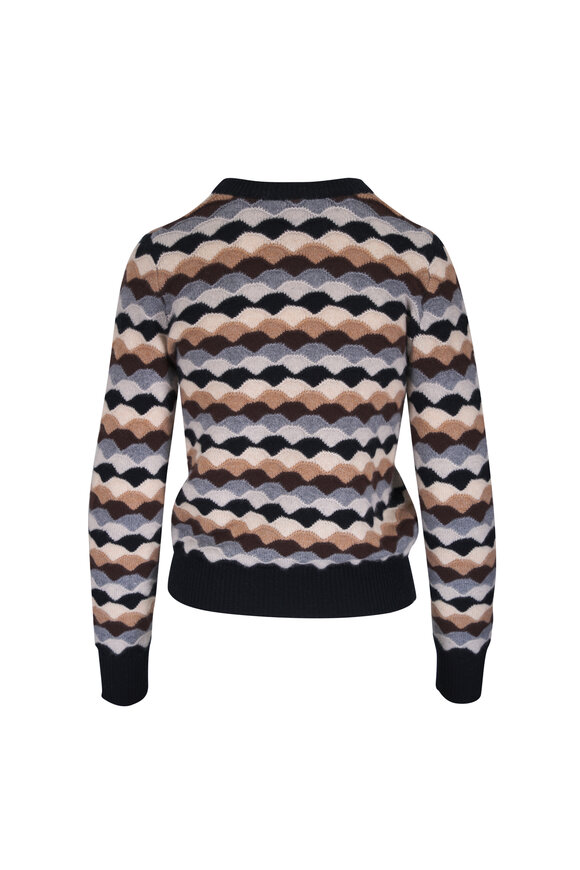 Kinross Highland Multicolor Jacquard Cashmere Sweater - view 2