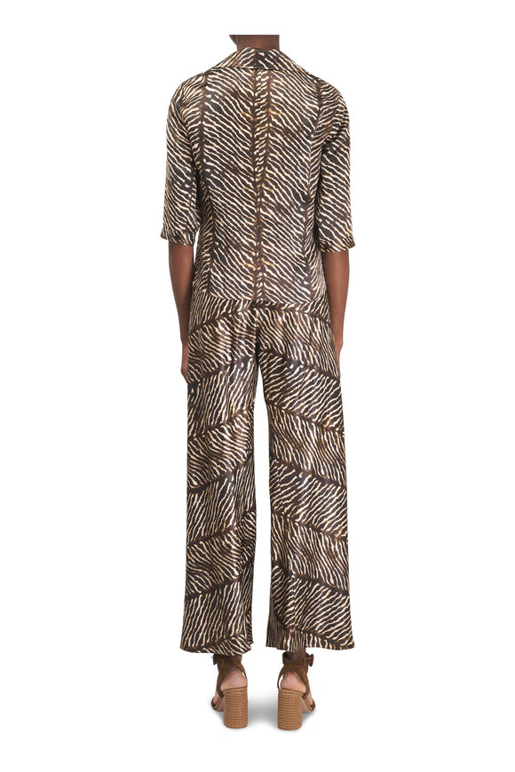 Peter Cohen Chute Black & White Print Silk Pant - view 4
