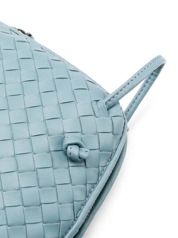 Bottega Veneta - Pillow Soft Blue Intrecciato Small Crossbody