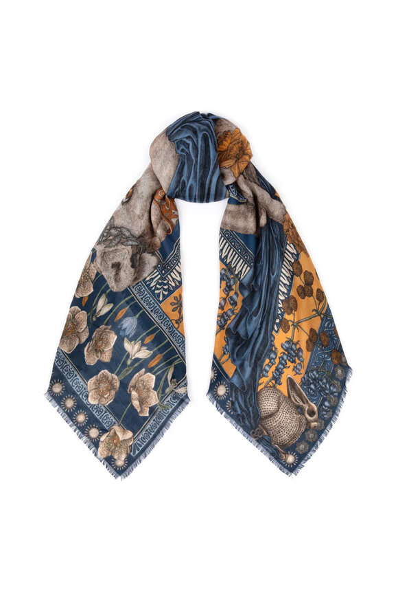 Sabina Savage Honouring Argos Marine Apricot Cashmere Shawl 135 - view 2