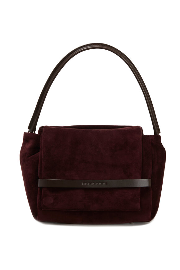 Brunello Cucinelli - Suede Flap Shoulder Bag