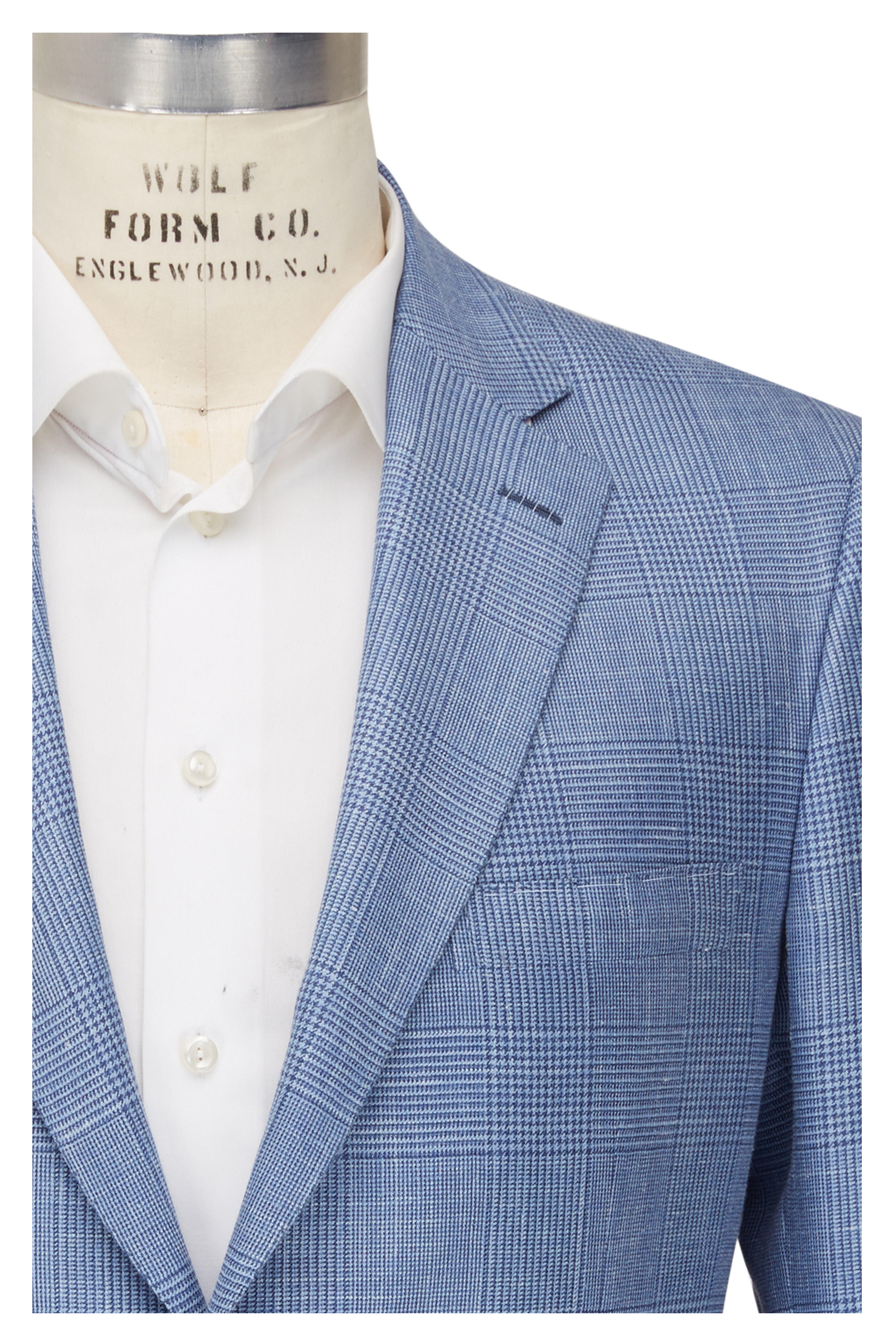 Brioni - Bright Blue Plaid Sportcoat