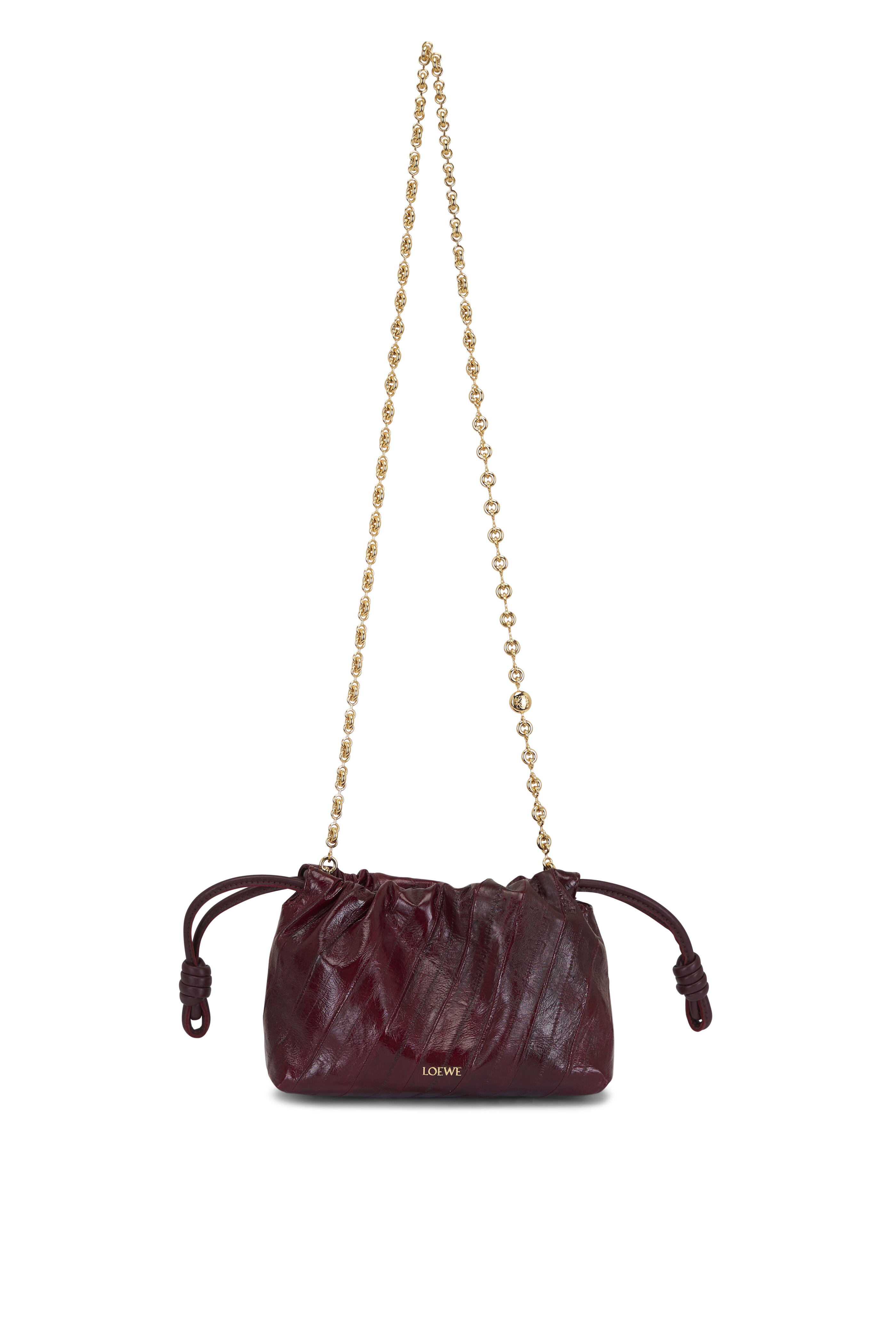 Loewe - Mini Flamenco Burgundy Clutch