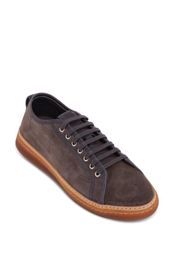 Di Bianco - Biella Gray Suede Low Top Sneaker